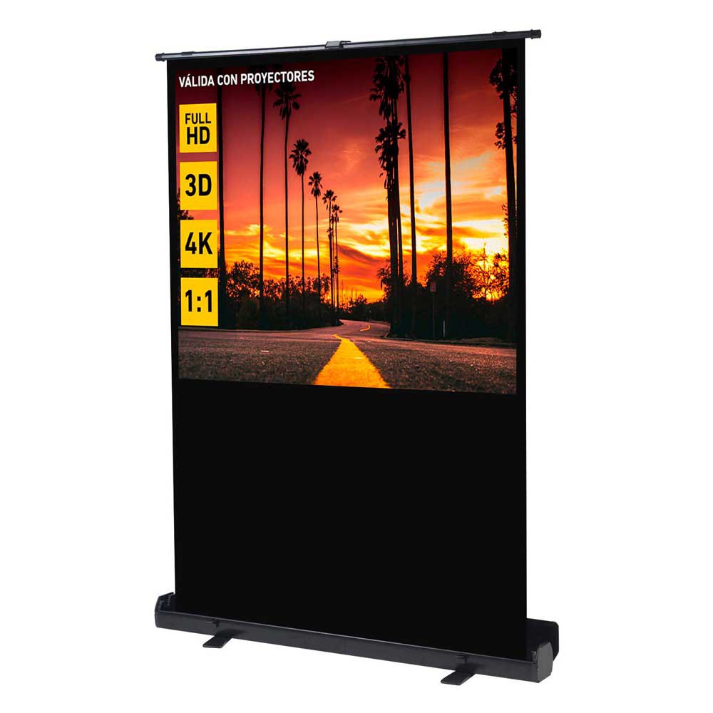 LopBast Screen Pantalla de proyector blanca desplegable manual de 100  pulgadas, 16:9, 1.2 ganancia retráctil con bloqueo automático 4K 8K 3D  Ultra HD